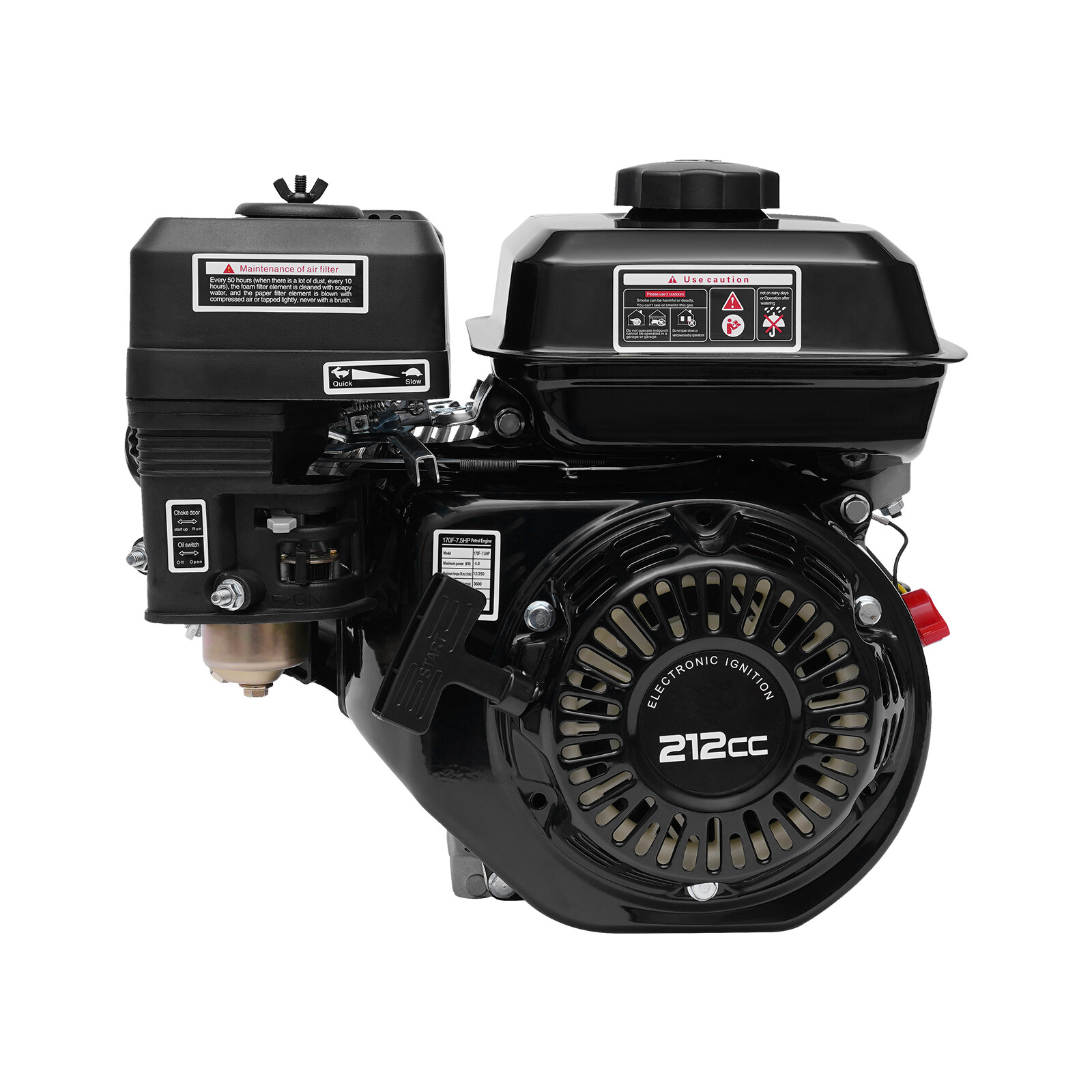 7.5HP Gas Engine 4-Stroke 212cc for Honda GX160 Go Kart Log Splitter Mini Bike