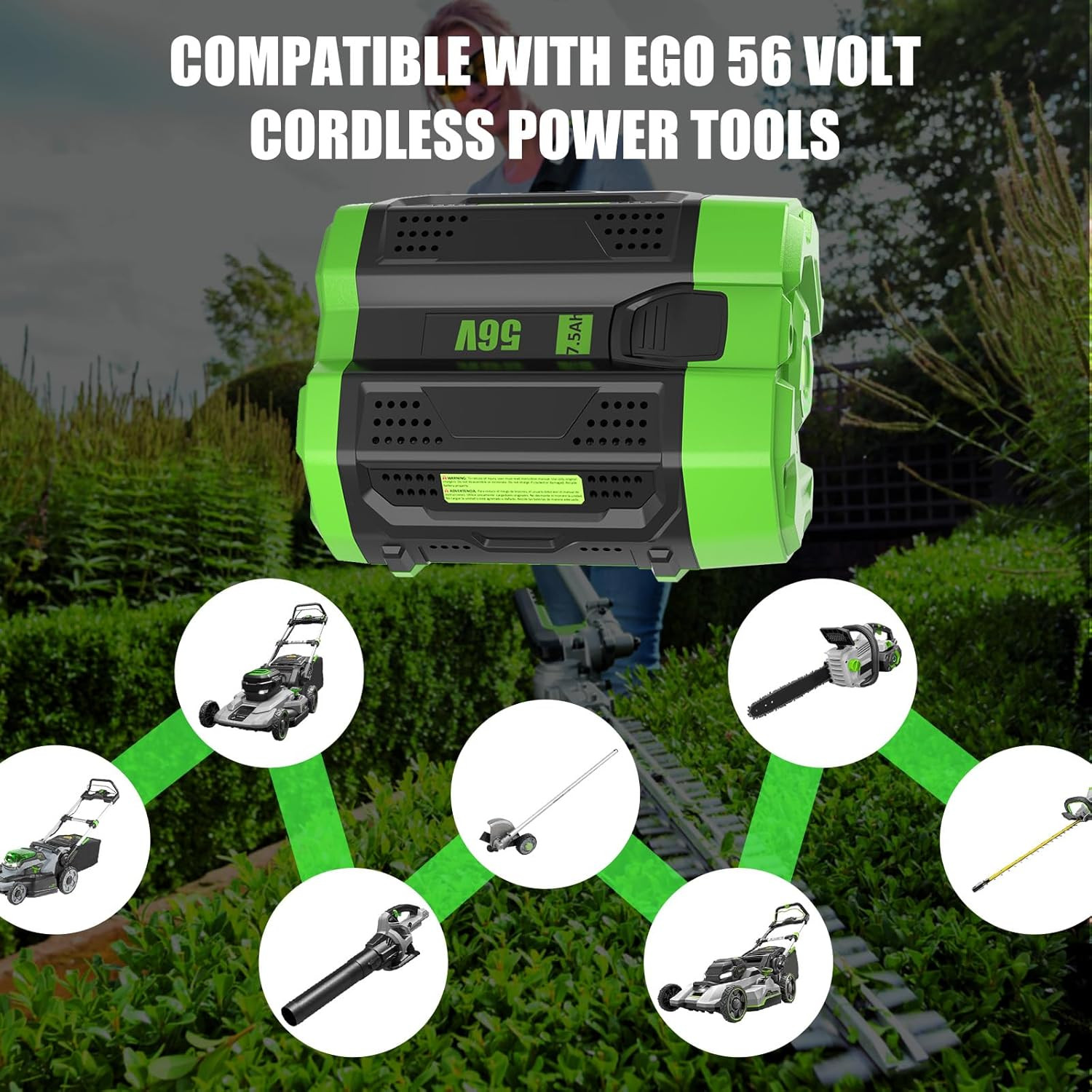 7500Mah 56V Lithium Ion Battery for EGO BA1400T BA2800T BA4200T BA5600T