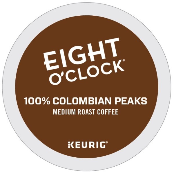 Eight O’Clock Coffee Colombian Peaks K-Cup Pods, Medium Roast, 24 Count