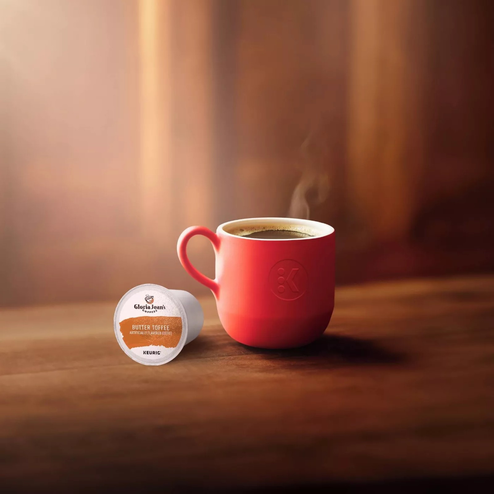 Gloria Jean’s Butter Toffee, Keurig K-Cup Pods, Medium Roast Coffee, 24 Count