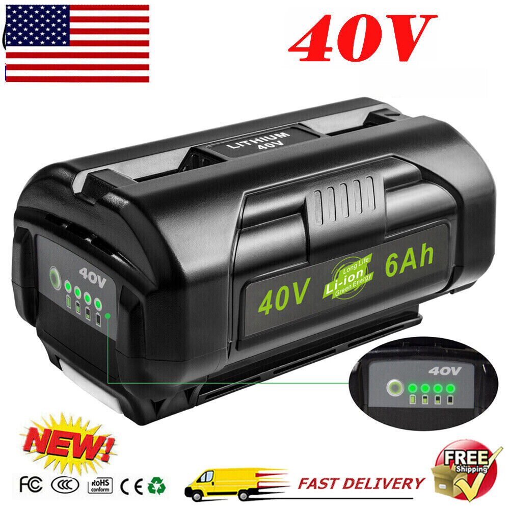 40V Battery For Ryobi 40 Volt 6.0Ah Lithium OP4050 OP40602 OP40261 OP4060 OP4030