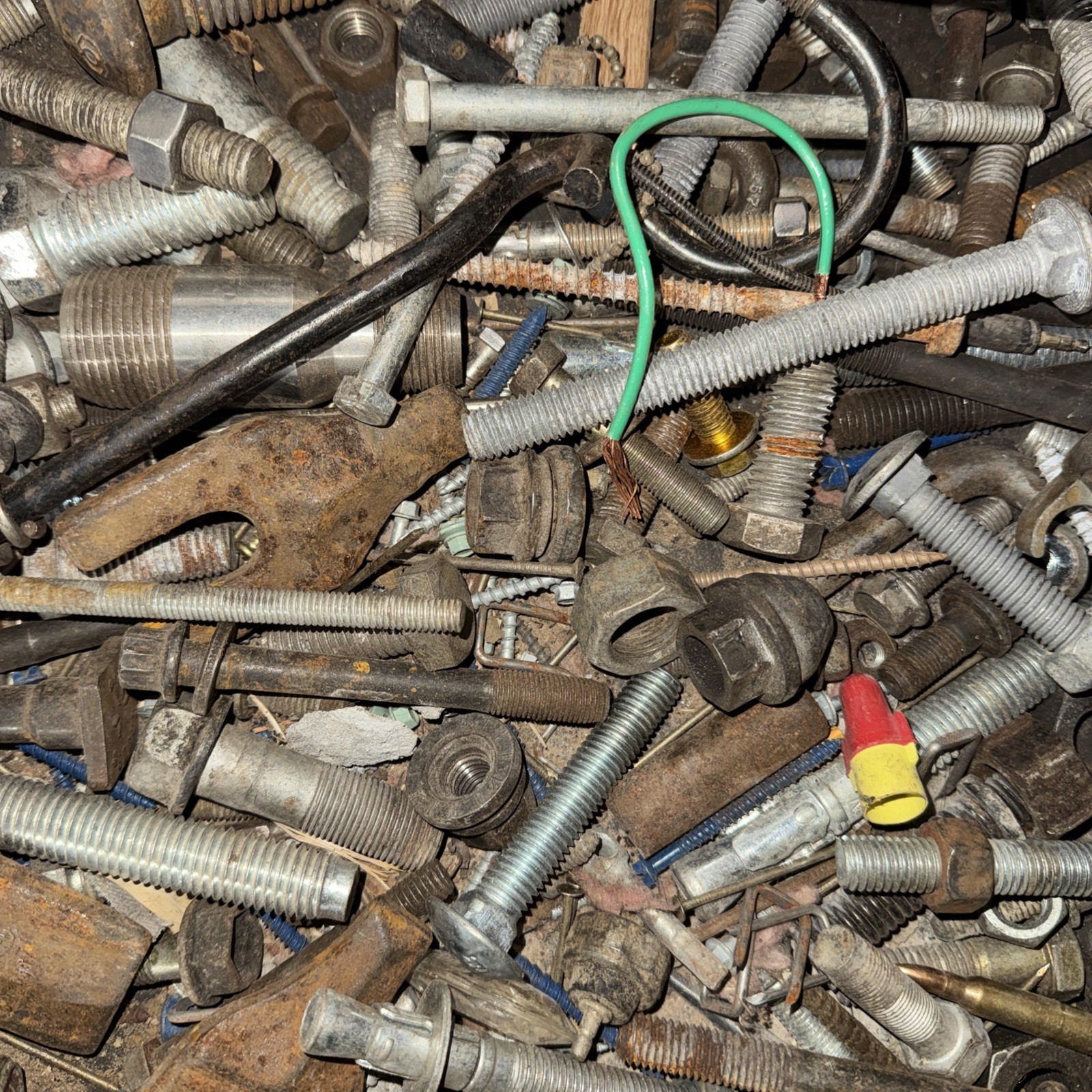 10 Lb Mixed Hardware Lot-Bolts, Screws, Nuts, Washers, Fasteners Assortment