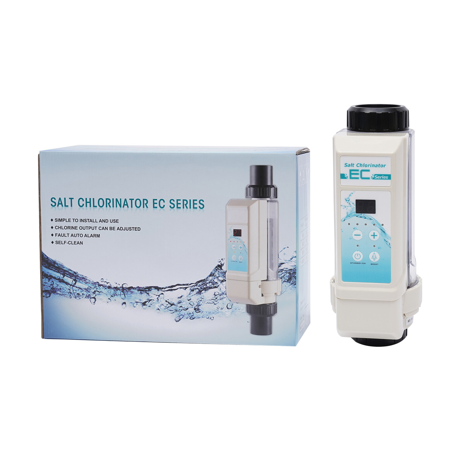 120W Salt Water Chlorine Generator LED Electrolytic Salt Disinfection Machine US
