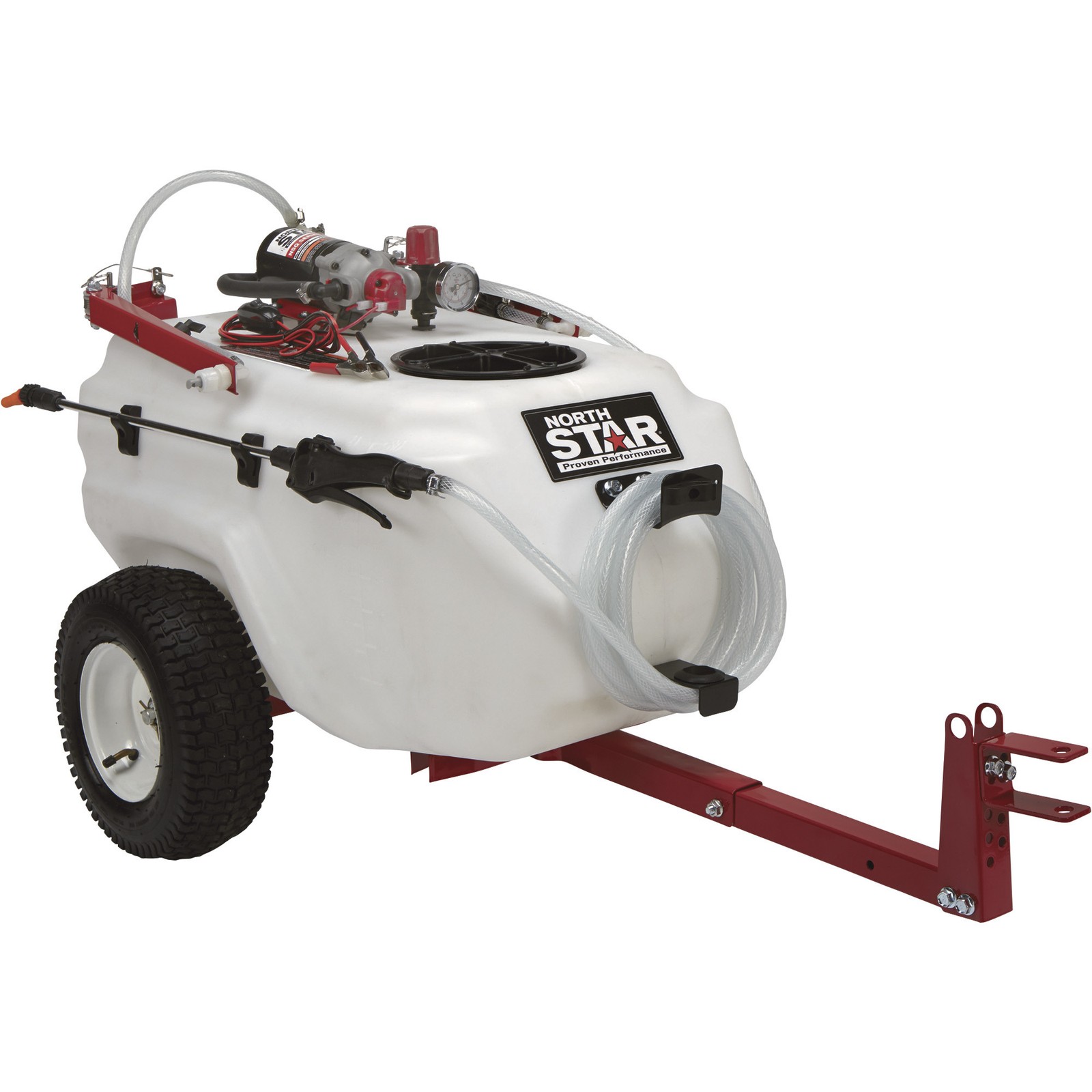 NorthStar Tow-Behind Trailer Boom Broadcast and Spot Sprayer, 21 Gallons, 2.2