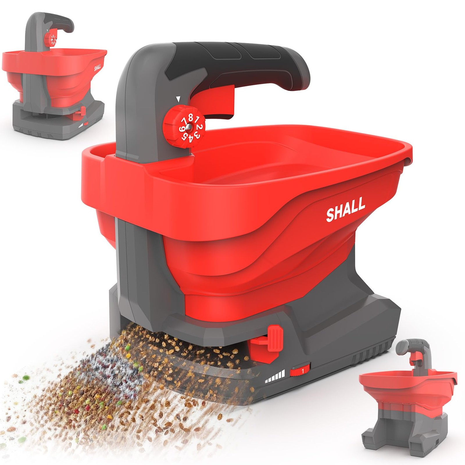 Shall Battery Powered Fertilizer Spreader 7.2V Rechargeable Seed Spreader For