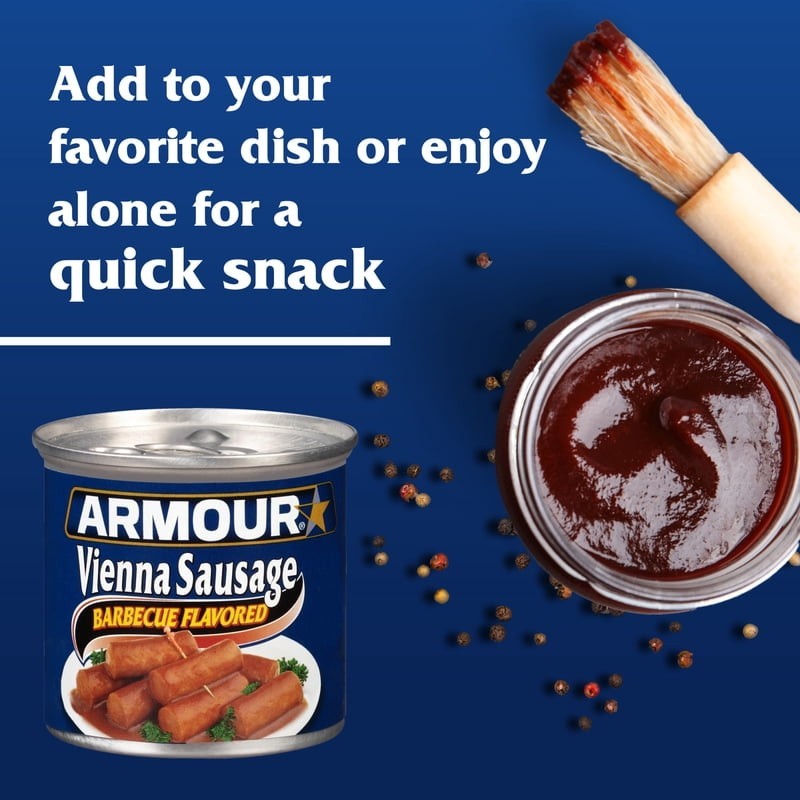 Armour Star Vienna Sausage, Smoked, Canned Sausage, 4.6 Ounce (Pack of 6)