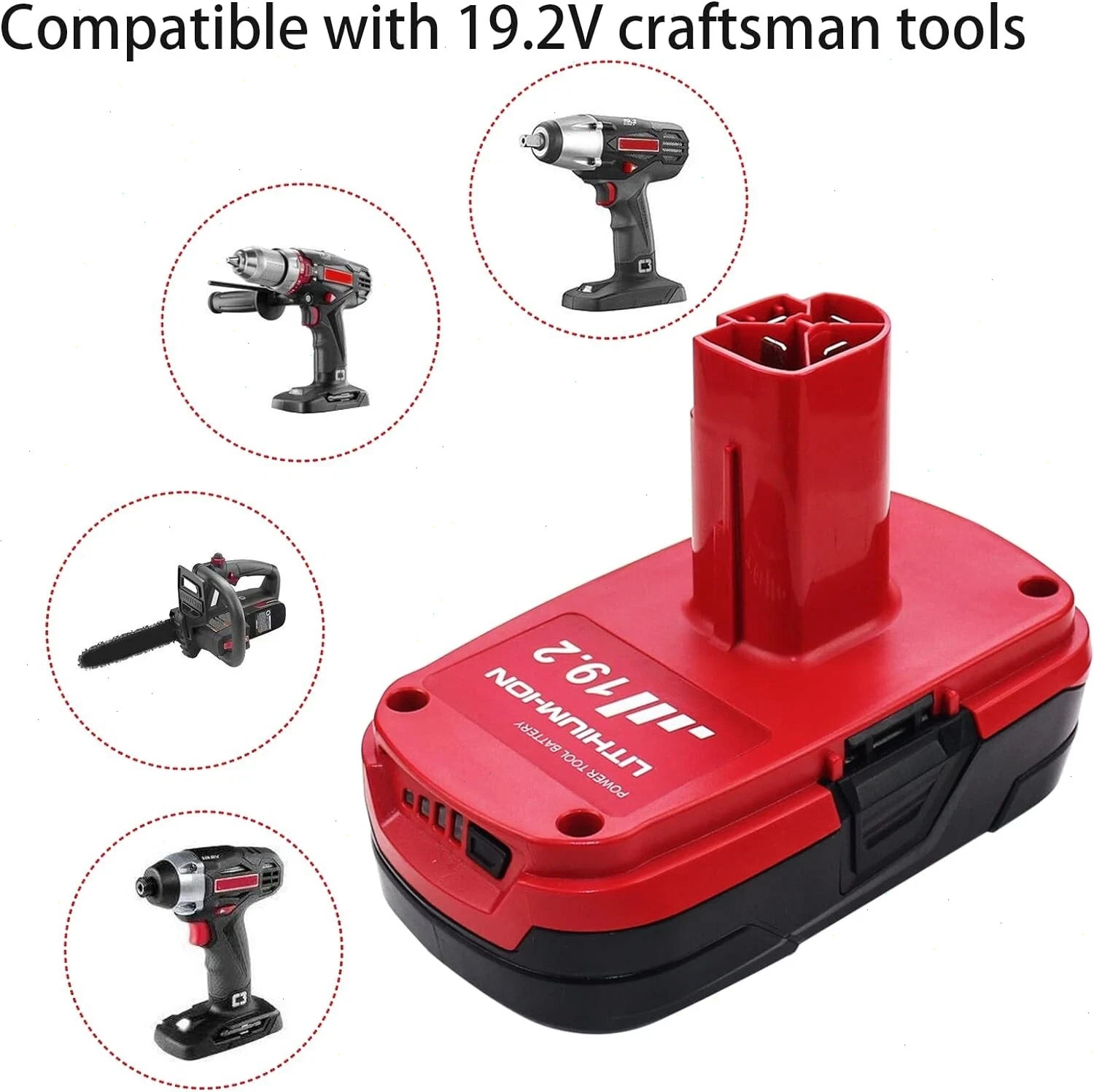 2Pack 8.0Ah for Craftsman 19.2V Lithium XCP Battery C3 DieHard 11375 / Charger