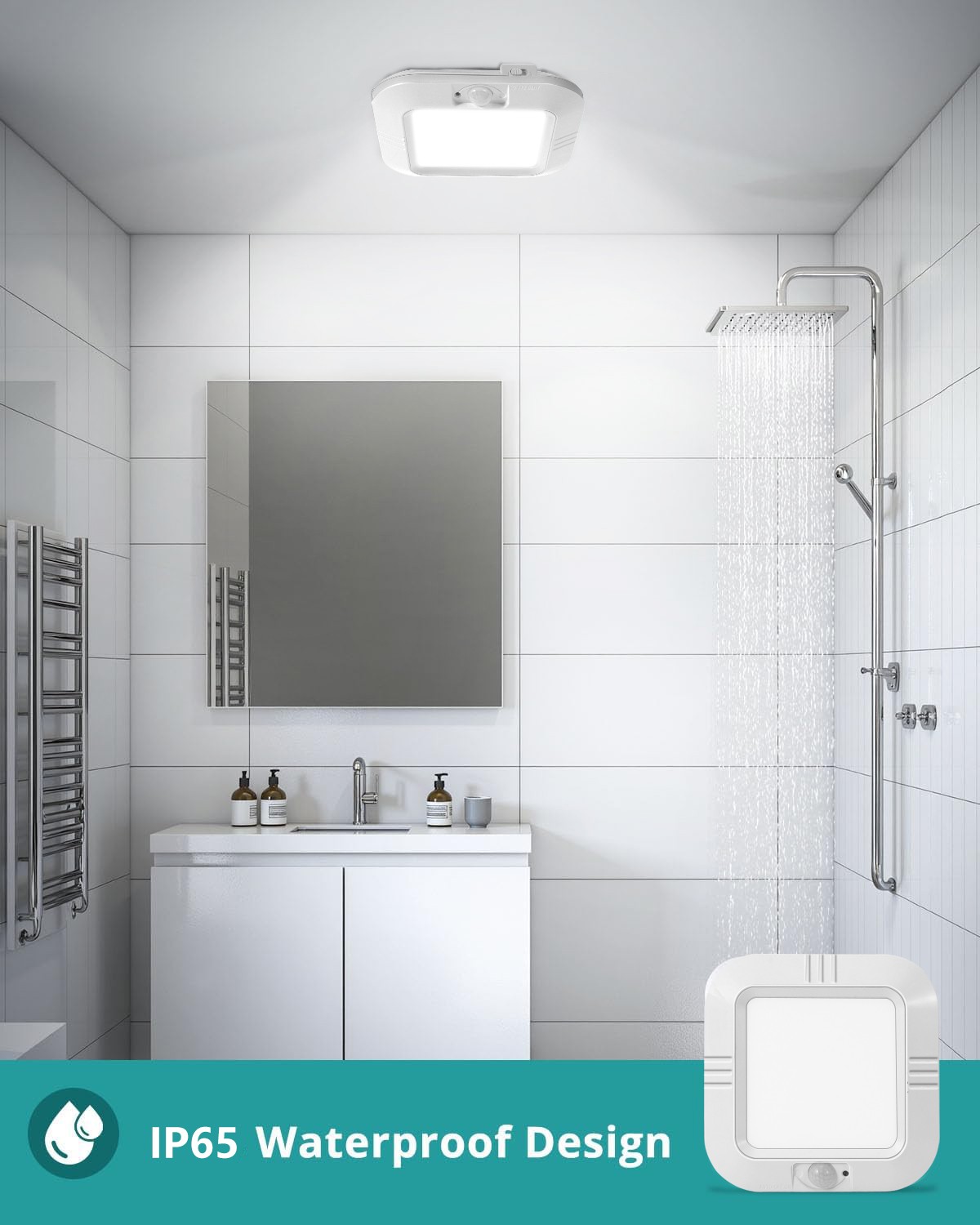 Battery Operated Ceiling Light Motion Sensor Light Indoor Motion 6000K