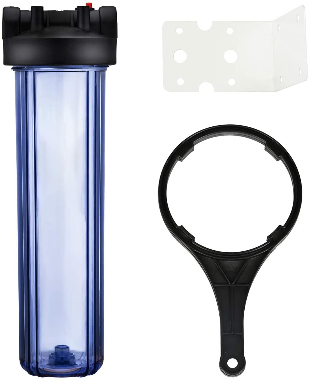 Geekpure 20 Inch Clear Whole House Water Filter Housing – 4.5″ x 20″ – 1″ Port