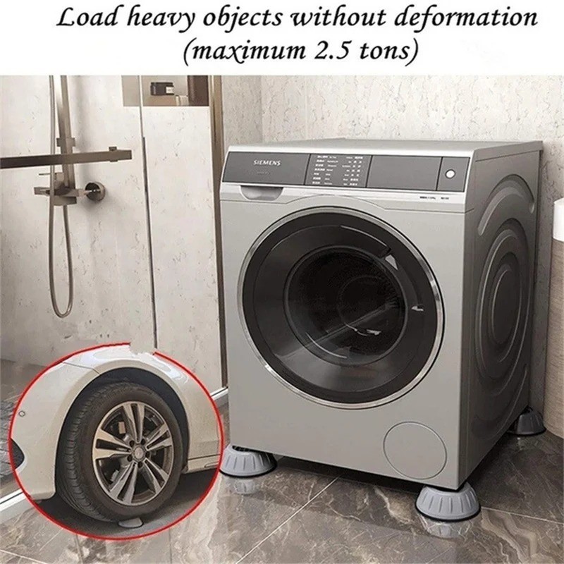 4-PCS Anti Vibration Washing Machine Support Anti-Slip Rubber Feet Base Pads Mat