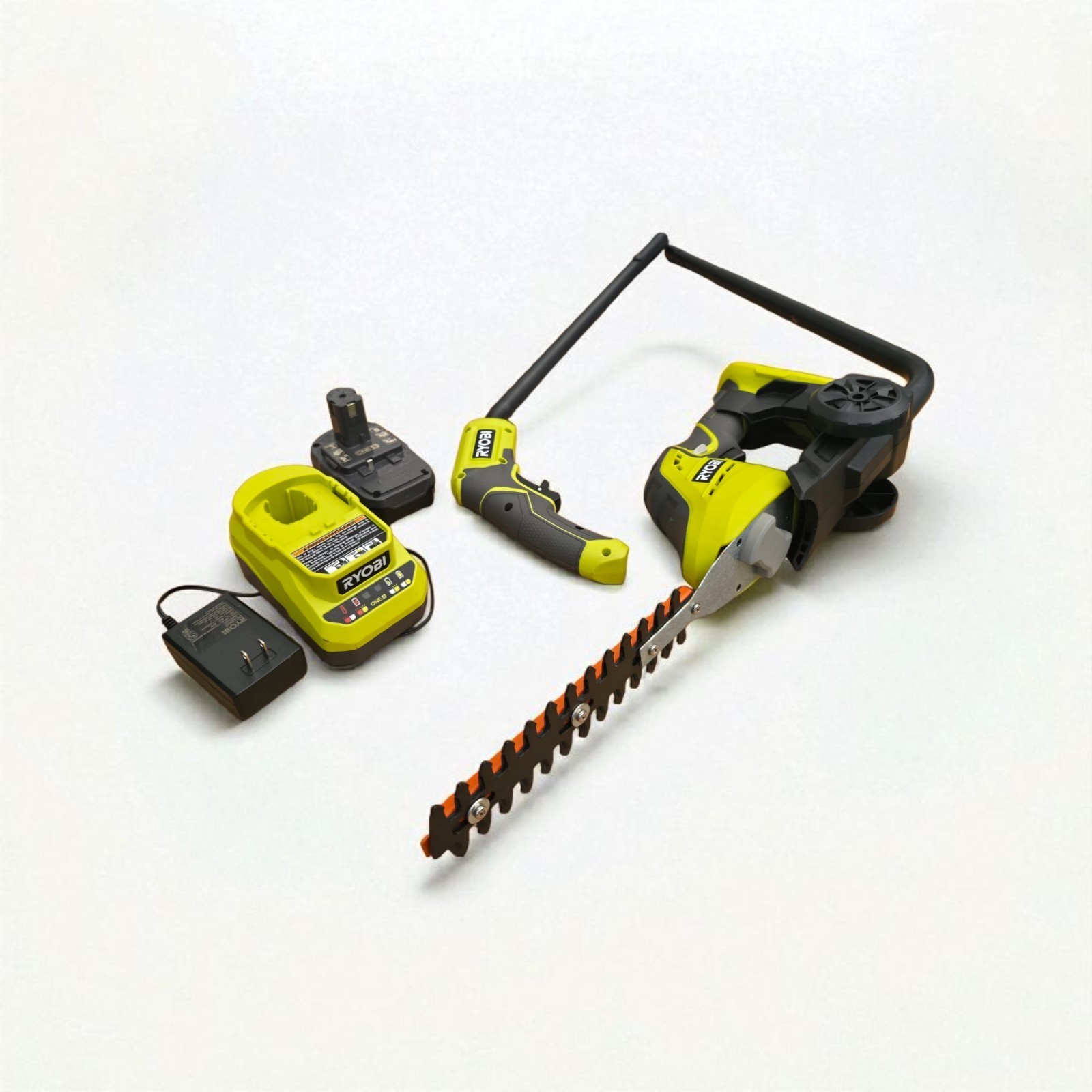 RYOBI 18V ONE+ Cordless Grass Shear & Shrubber Trimmer Kit w/ Caddy – OPEN BOX