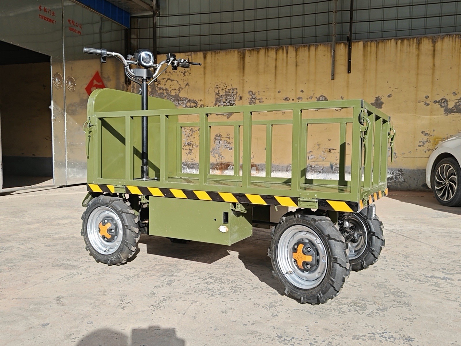 Electric Utility Cart 800W 48V 4 Wheel Cargo Wagon 1000kg Farm Truck from LA