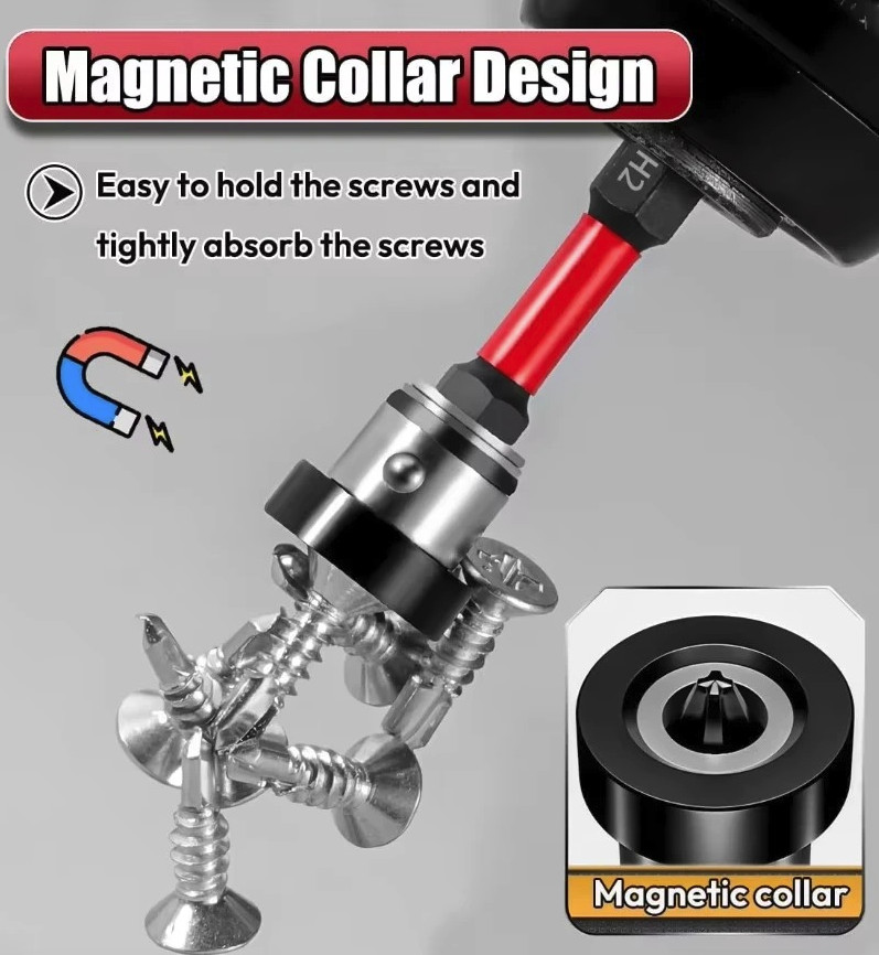 3pcs Magnetic Drywall Screwdriver Bits Alloy Steel Positioning Tools – NEW