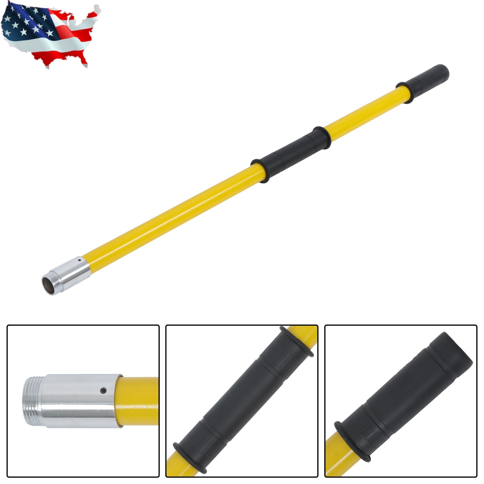 Yellow Pole Saws for Tree Trimming 7.3-27 FT Manual Pole Saw Extendable Tree