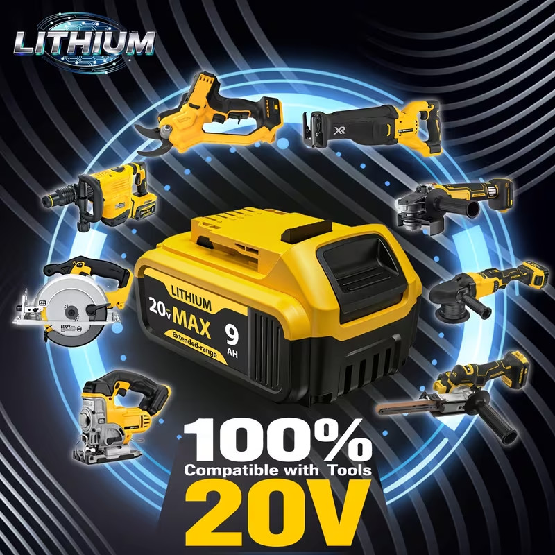 9Ah 20V Replace Battery Compatible For DeWalt 20V MAX Battery DCB200 Power Tools