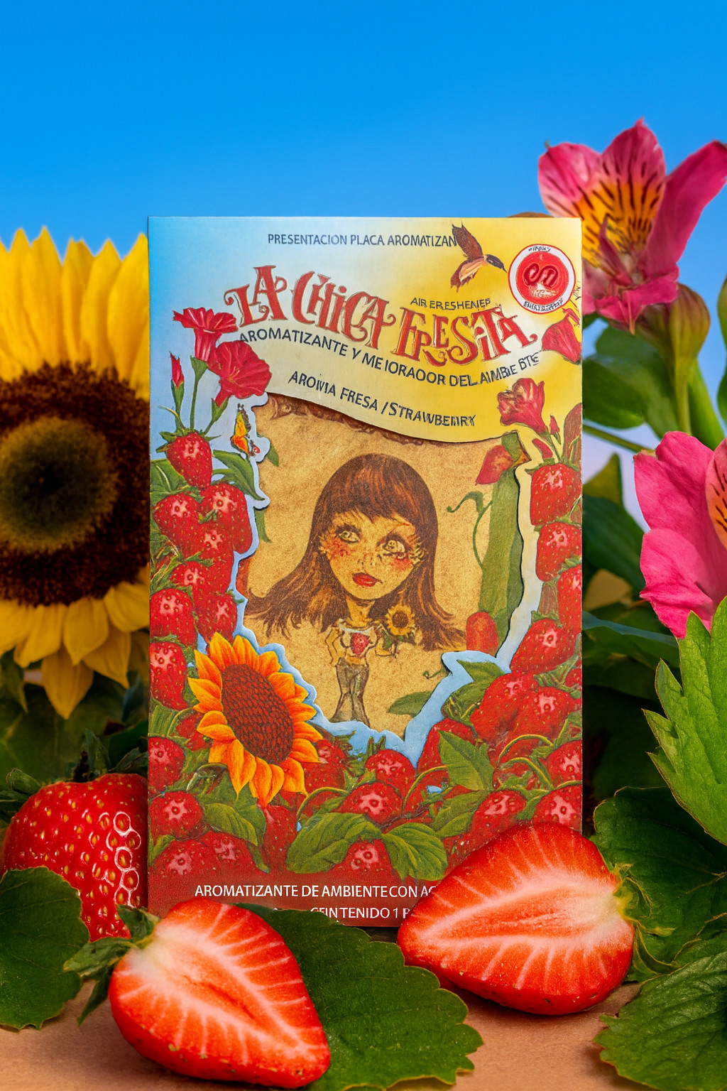5 Pack Mexico La Chica Fresita Air Freshener – Strawberry, 🇲🇽oem