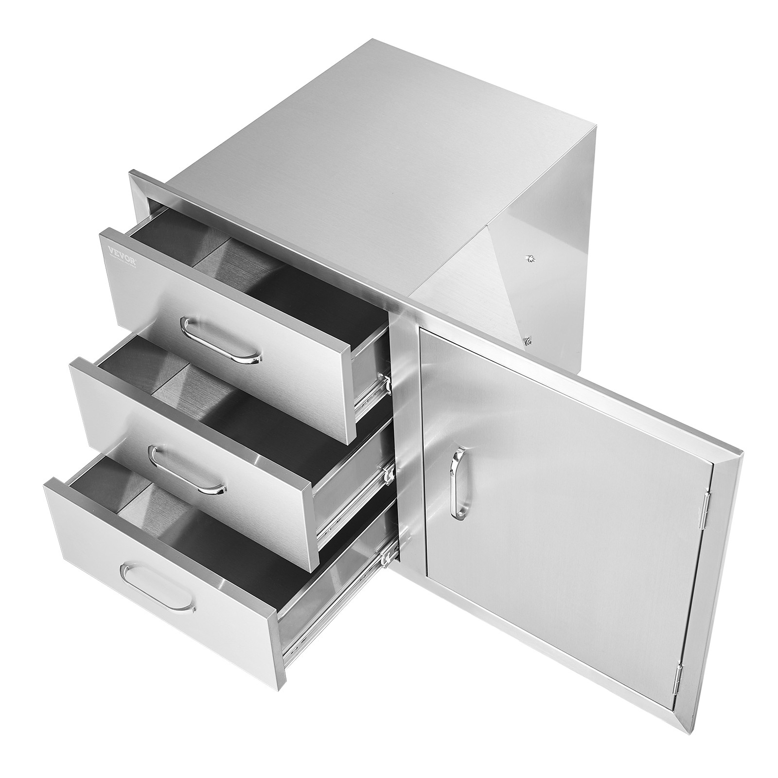 VEVOR 39-inch 304 Stainless Grill Access Door & Triple Drawer Combo for BBQ