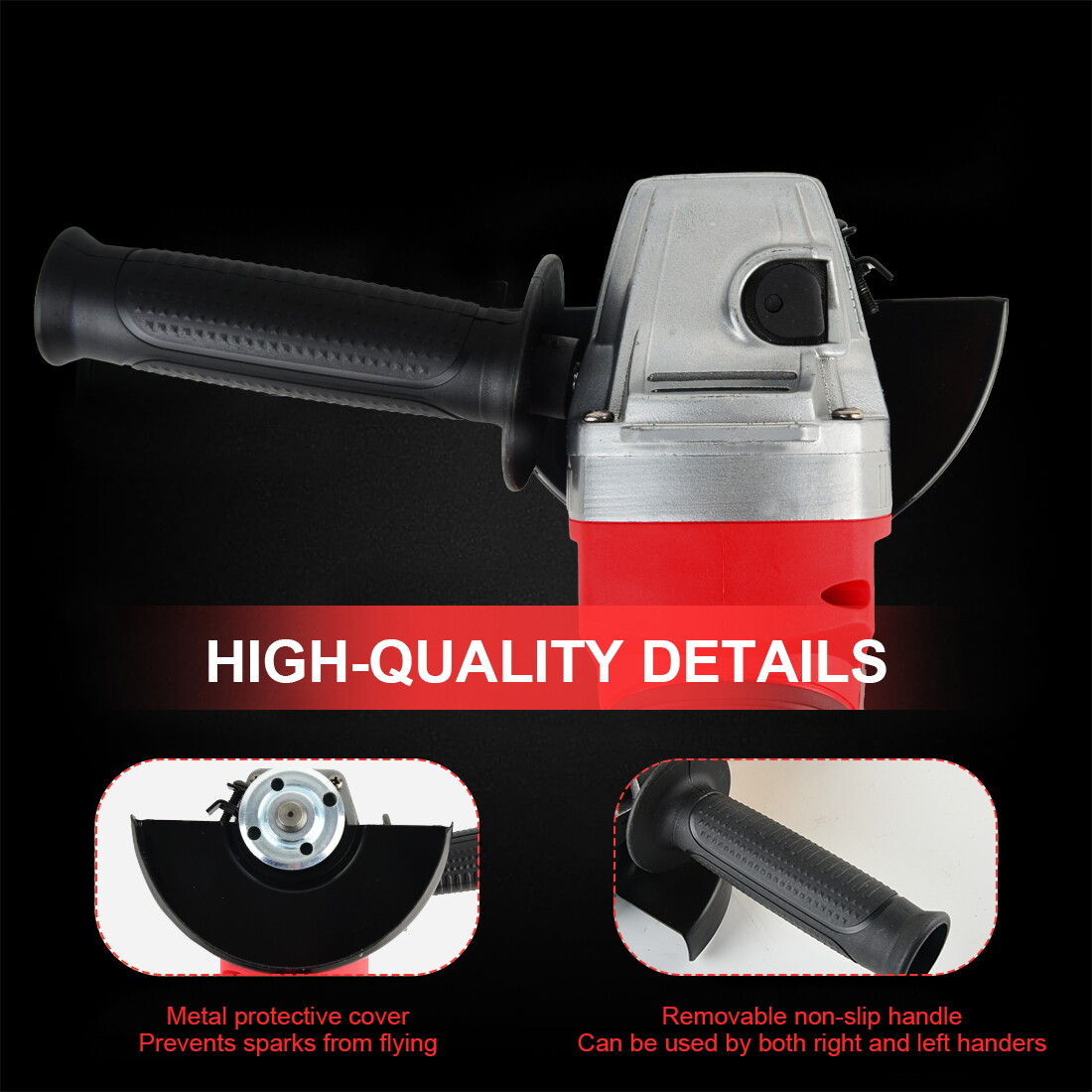 Cordless 4-1/2 Power Angle Grinder for Milwaukee 18V Battery Brushless 11000 RPM