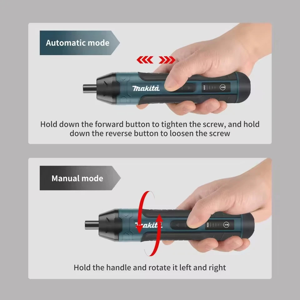 Makita 3.6V Cordless Electric Screwdriver 1/4″ Chuck 1300mAh Li-Ion HT422