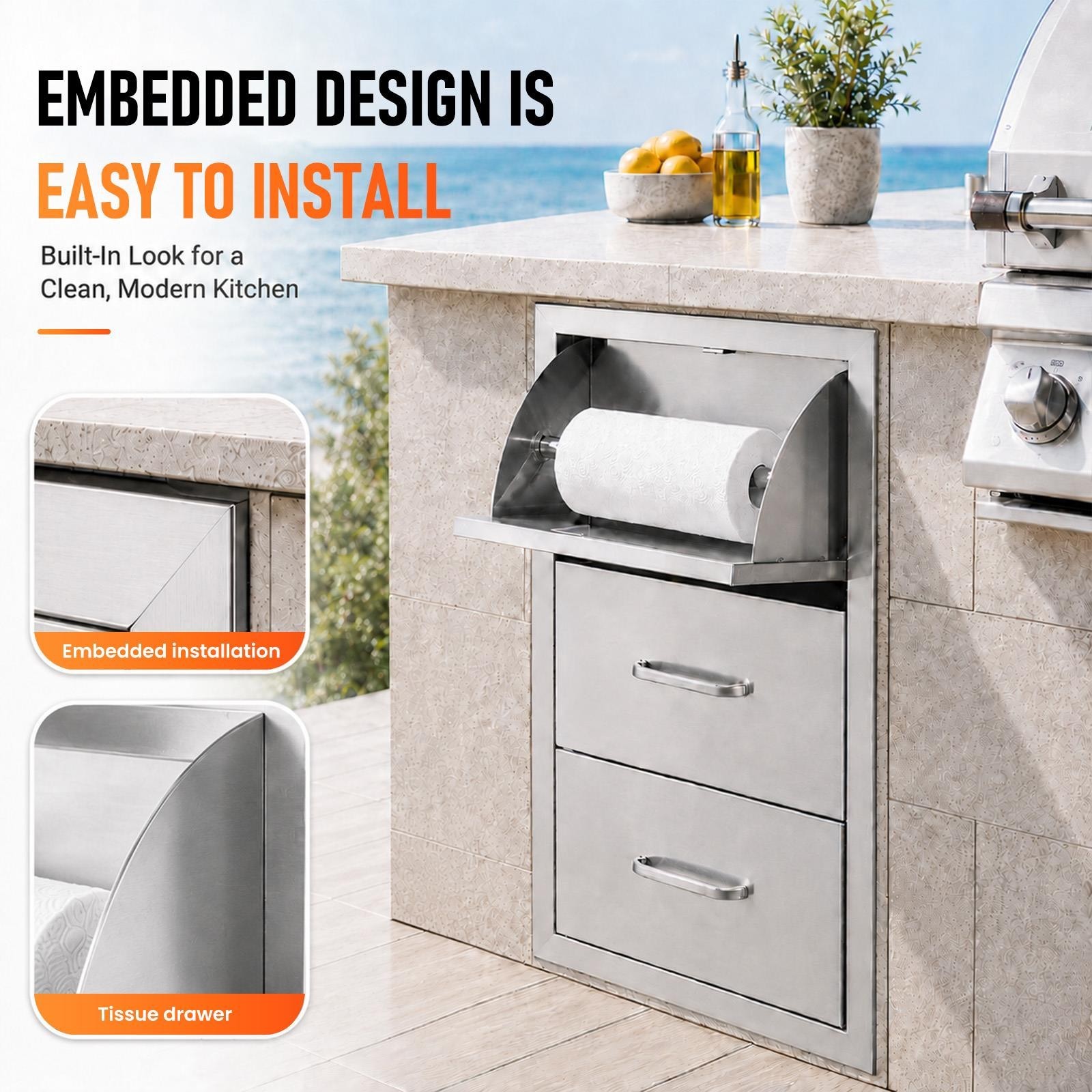 Stainless Steel Access BBQ Island Kitchen BBQ Door Outdoor Kitchen Drawers 17×30
