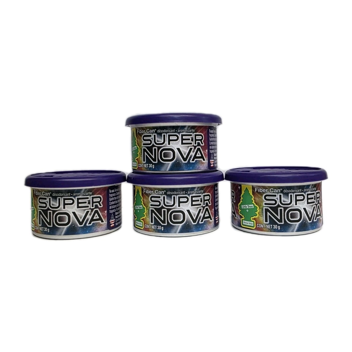Little Trees Fiber Can Car Air Freshener Supernova Scent, 4 Packs, Free Shipping