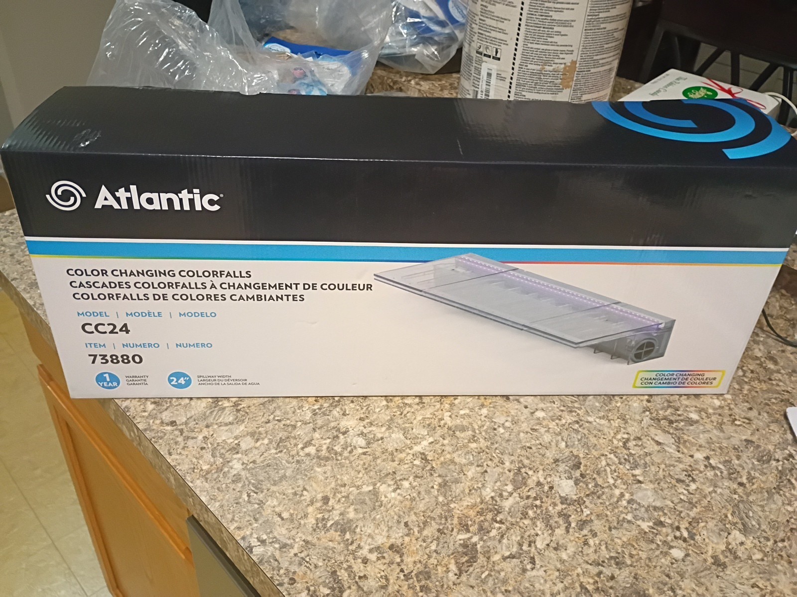 24 Inch Acrylic Color Changing Spillway -Atlantic Water Gardens Colorfalls CC24