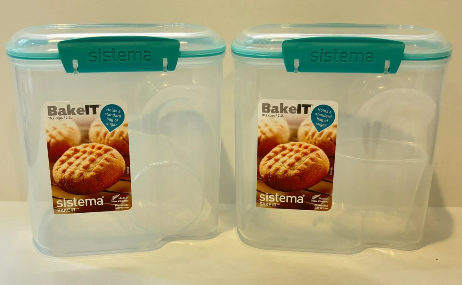 2 Pack – Sistema 2.4 L Sugar Container Bake It Phthalate BPA Free New Zealand