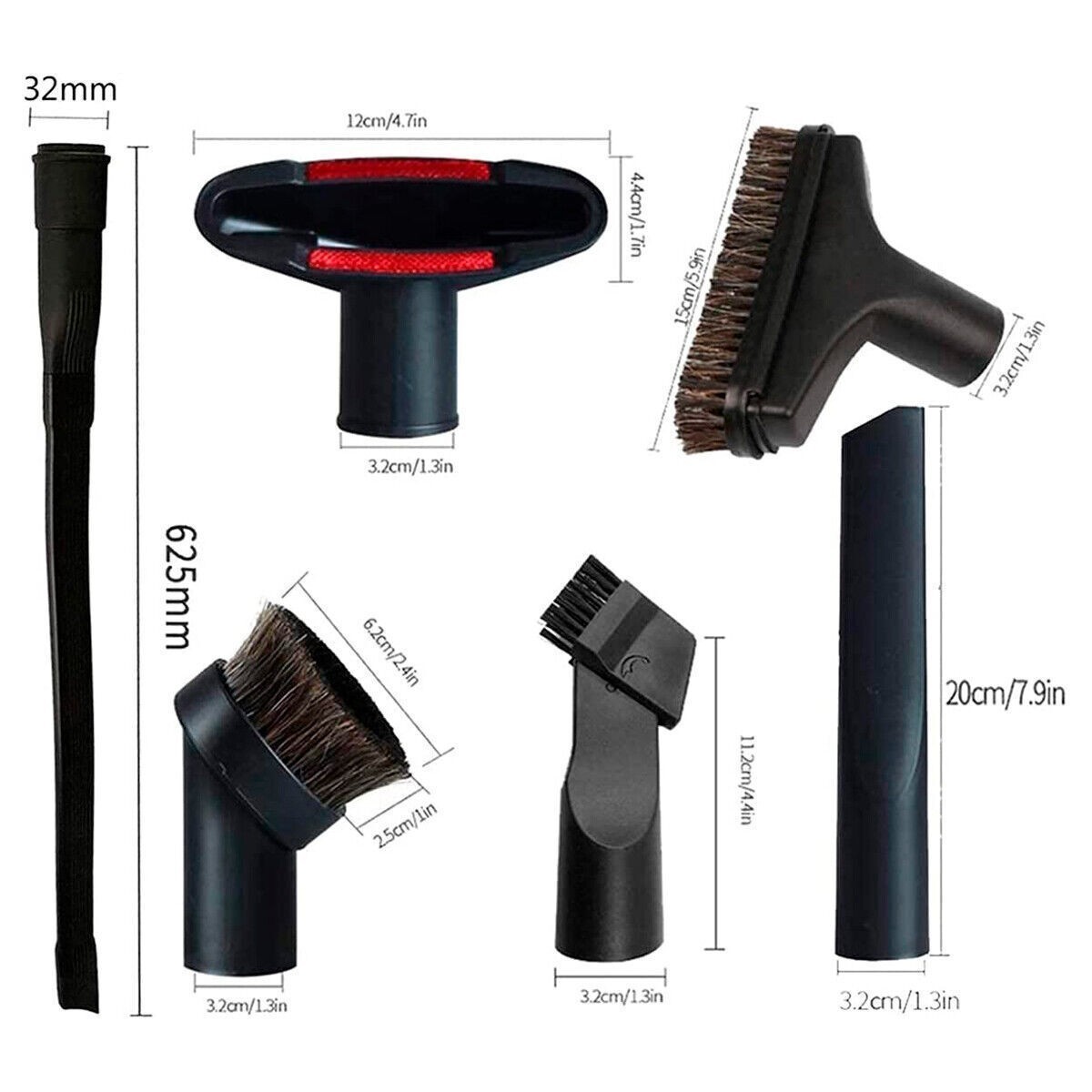 7PC for Shop Vac Household Cleaning Kit Attachments Vacuum Cleaner Accessories