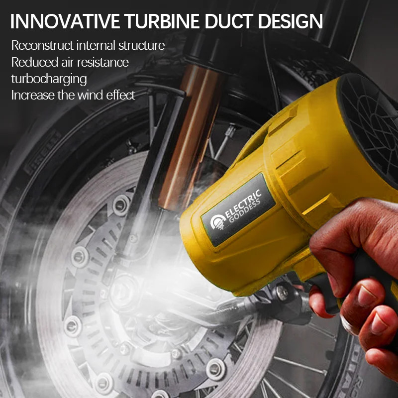 Electric Goddess Brushless Cordless Electric Air Blower Turbo Jet Fan Handheld D