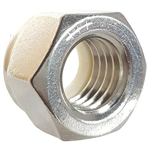 Nylon Insert Hex Lock Nuts – 5/16″-18 (50-Pack) Stainless 5/16-18 (50 Pack)