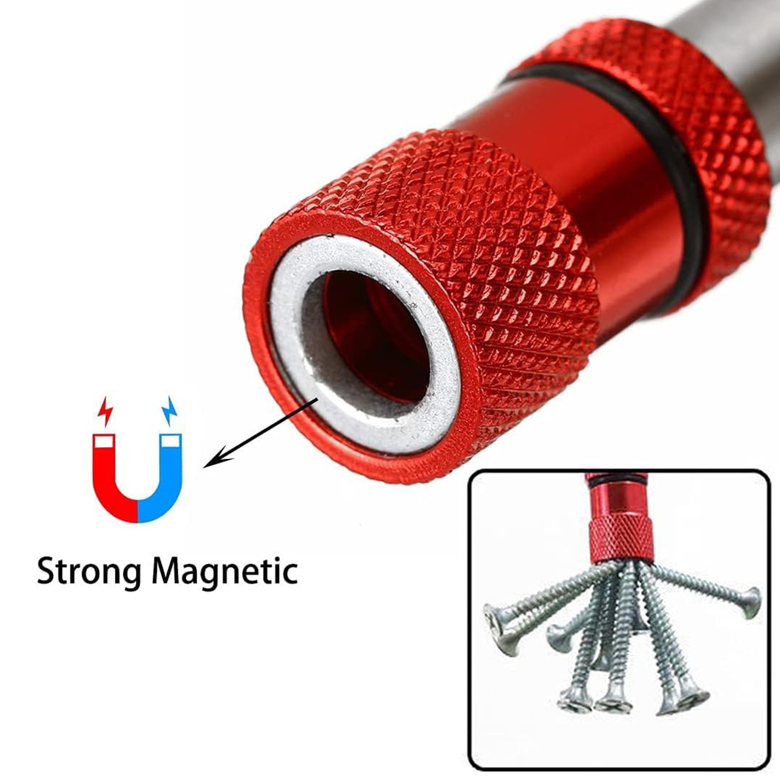 4Pcs Magnetic Drill Screwdriver Bit Holder 1/4 Inch Hex Quick Release Bit Holder