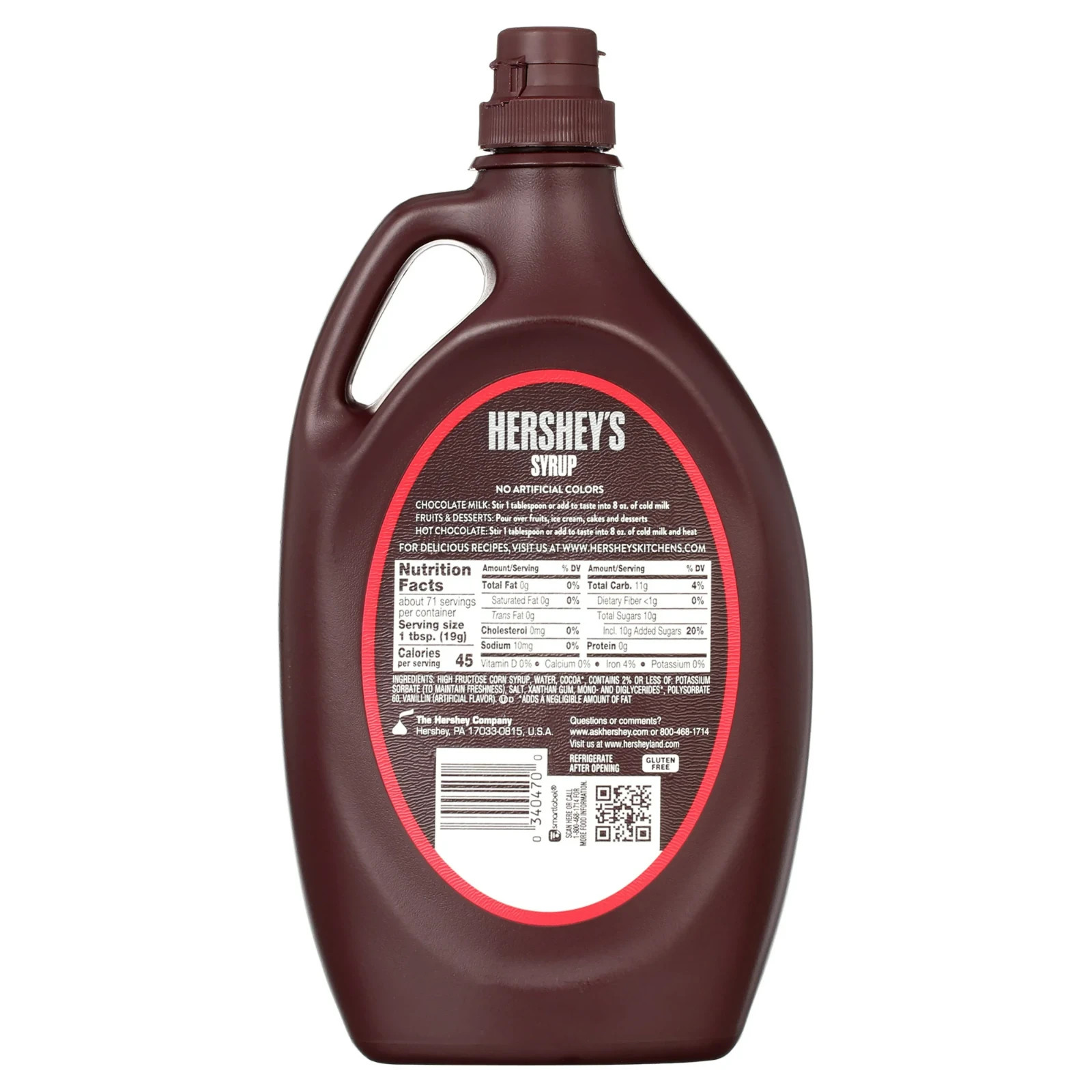 Hershey’s Chocolate Syrup, Bulk Bottle 48 oz