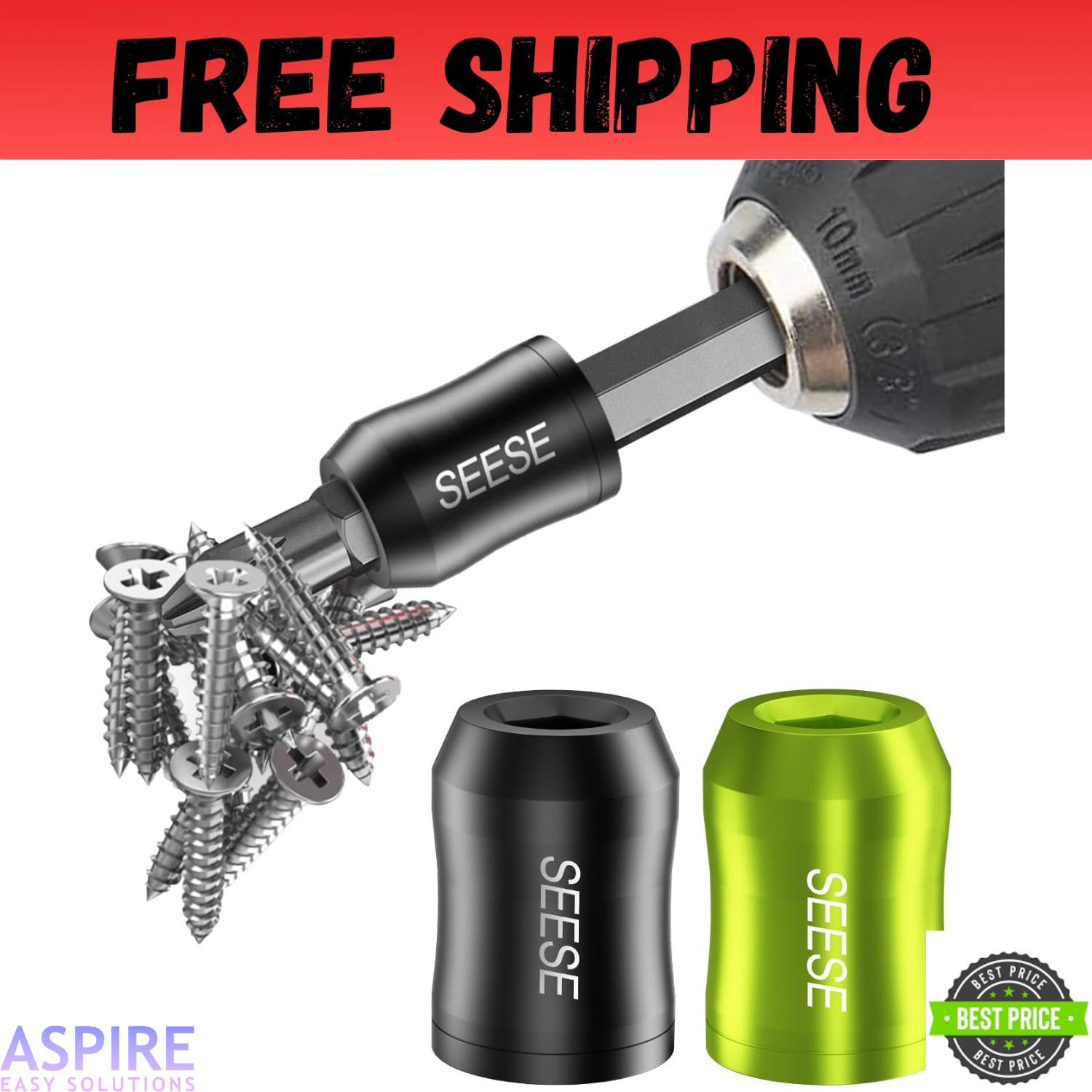 Strong Magnetic Screw Ring: 1/4 Inch/ 6.35 mm Universal Magnetic Screw Holder.