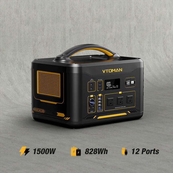 VTOMAN Jump 1500X Portable Power Station 1500W 828Wh LiFePO4 Battery Generator