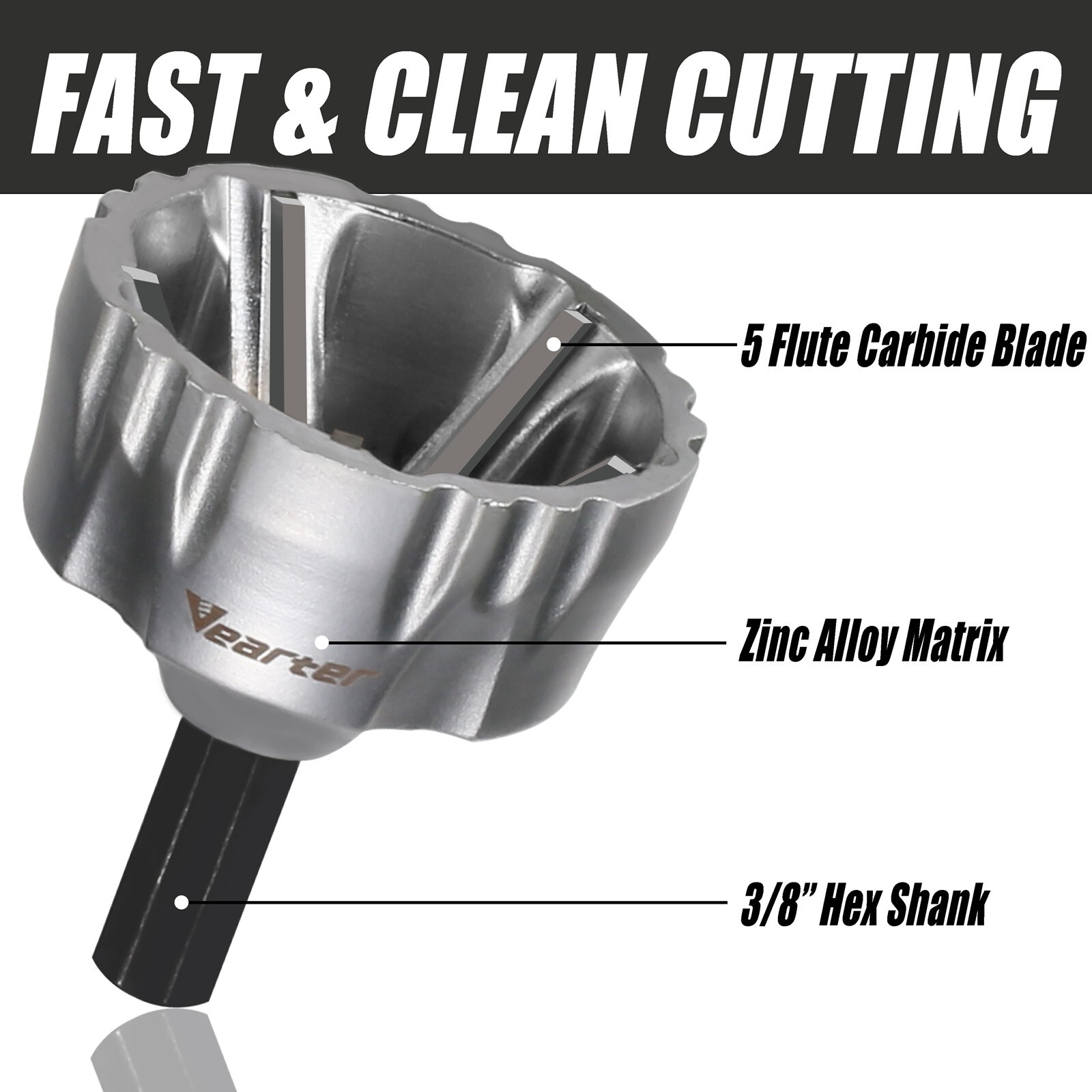 Deburring External Chamfer Tool for Metal,Bolt Thread Repair Drill Bit Hex Shank