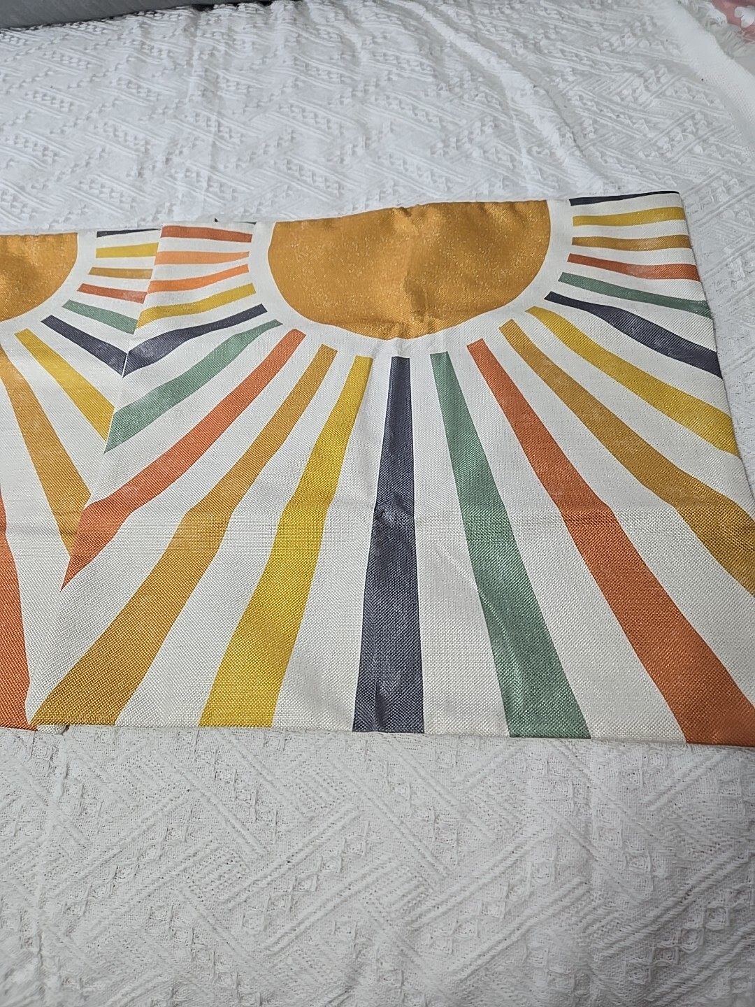 Rainbow Sunshine Pillow Shams Set Of 2 Any Room Decor 17X17