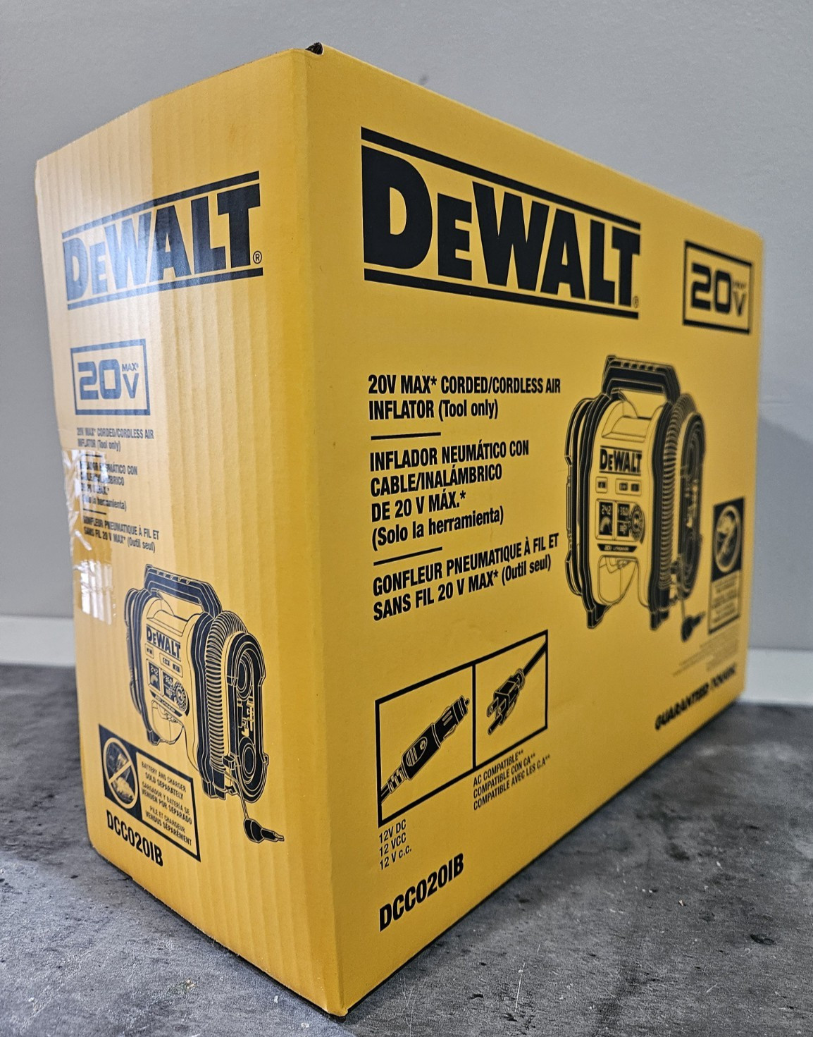 DeWALT DCC020IB 20V High-Pressure Corded Cordless Air Inflator NEW