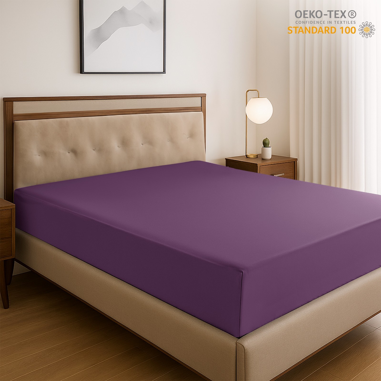 14” Deep Pocket Fitted Sheets 1800 Count Bed Sheets Brushed Fabric Fitted Sheet