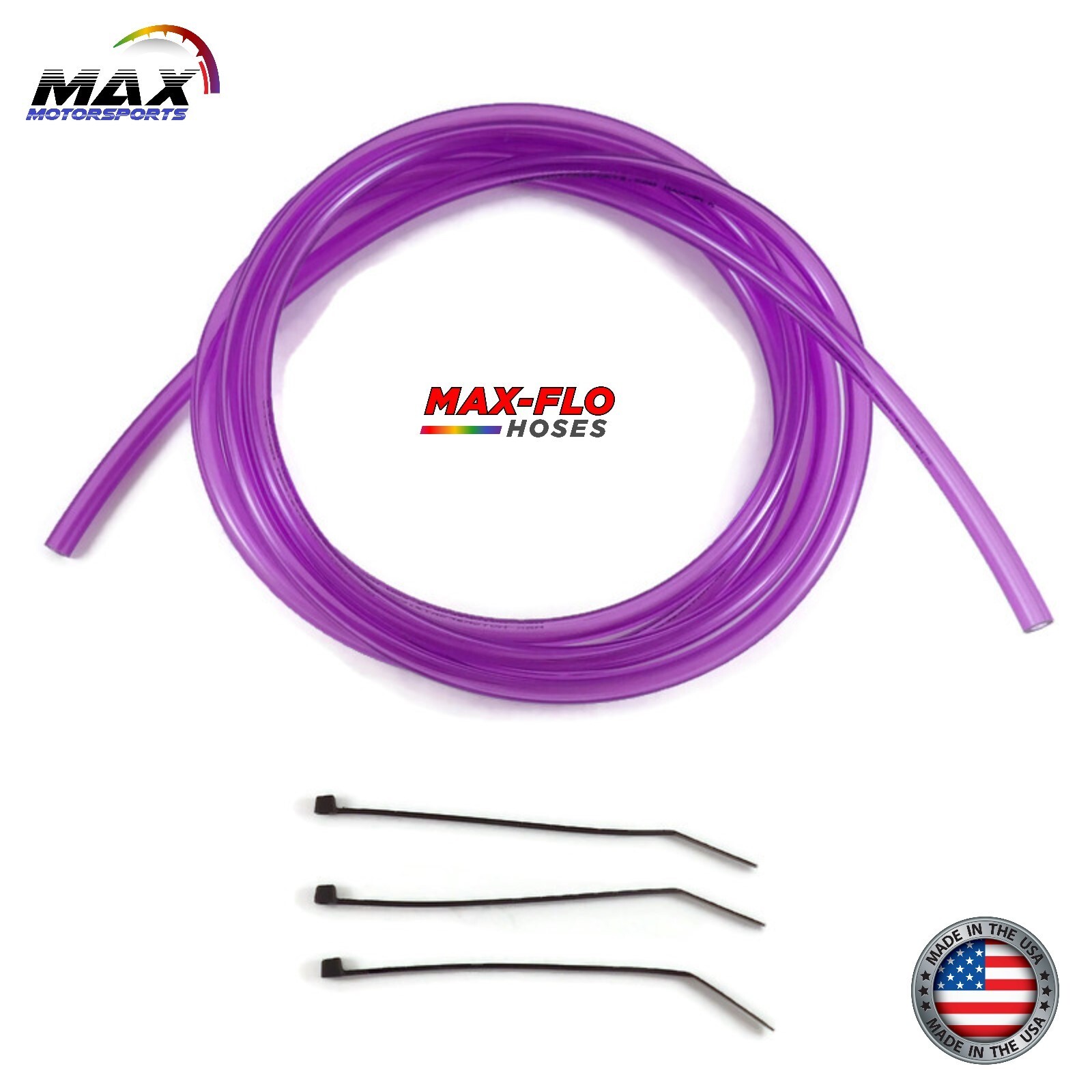 6’ x 1/8” (3.2mm) ID x 1/4” OD CLR PURPLE FUEL LINE TUBE SMALL CARB VENT HOSE