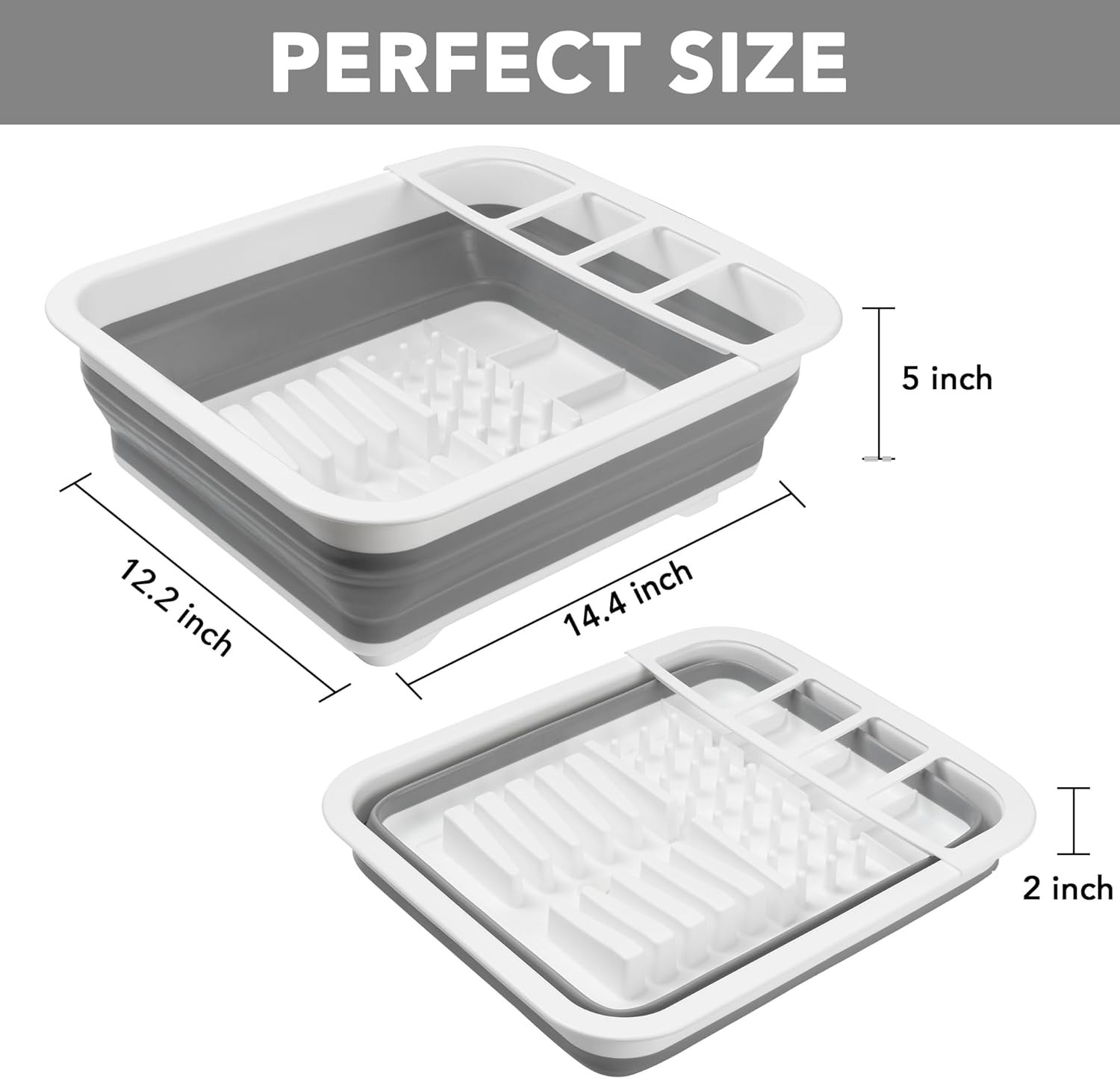 Collapsible Dish Drying Rack, Pop Up Dinnerware Drainer, Portable Plate