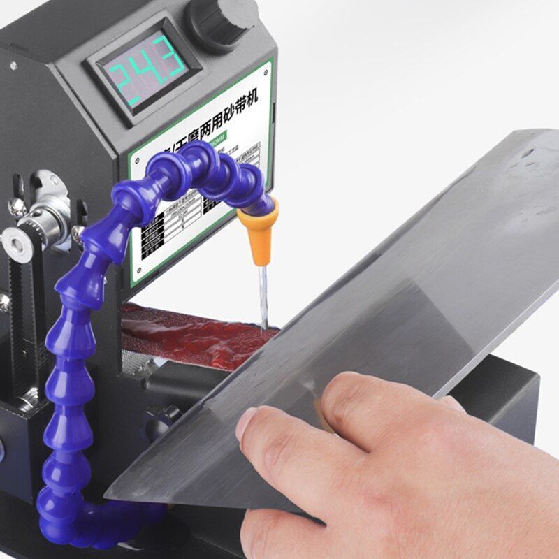 350W Electric Belt Sander Mini DIY Benchtop Polisher Wet Dry Grinding Machine US