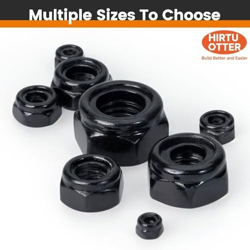 Nylon Insert Hex Lock Nuts – 30Stainless Steel – Black Finish – Coarse M14 4