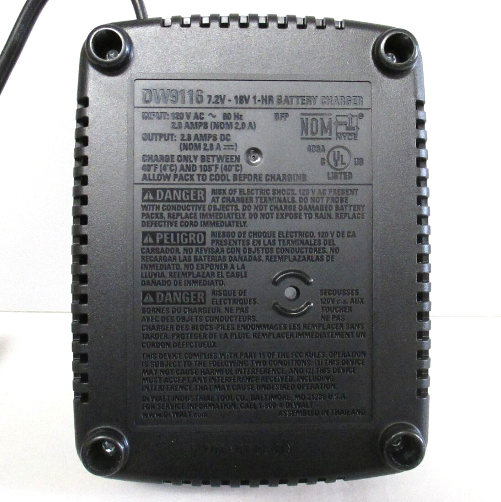 Genuine DEWALT DW9116 7.2V – 18V Volt 1-Hr CHARGER w/Tune-Up Mode **NEW In BOX**