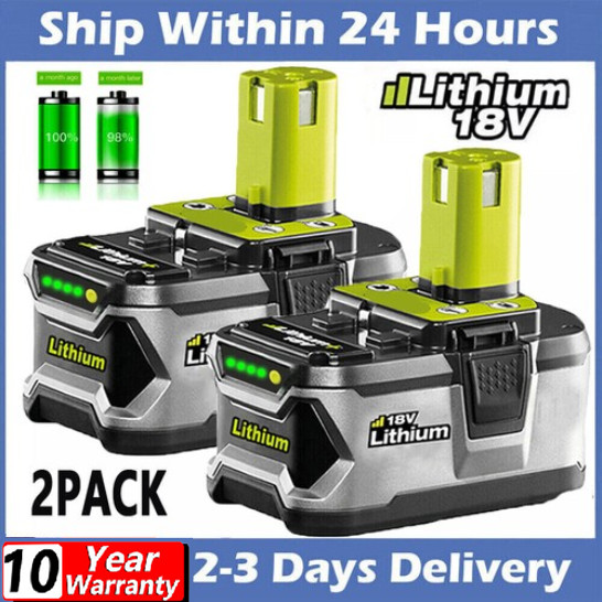 2PCS 5.0Ah 18V Battery P108 One Plus For RYOBI 18 Volt High Capacity Lithium-Ion