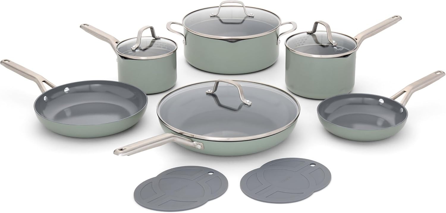 Calphalon® Ceramic Nonstick 12-pc. Cookware Set NEW FREE SHIPPING
