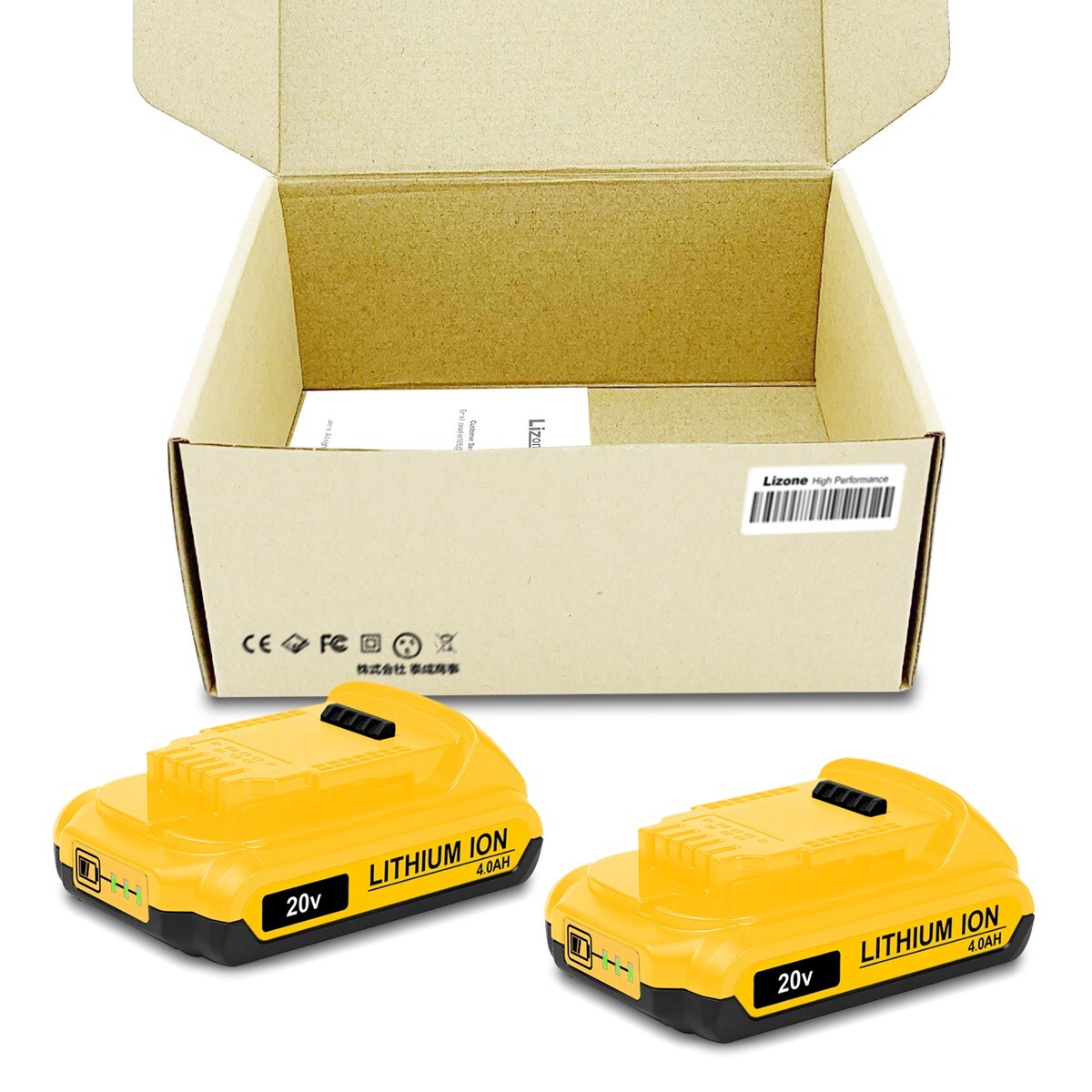 2 PACK 20V 4.0Ah Battery for Dewalt 20V Max XR 2.0AH Battery DCB203-2 NEW