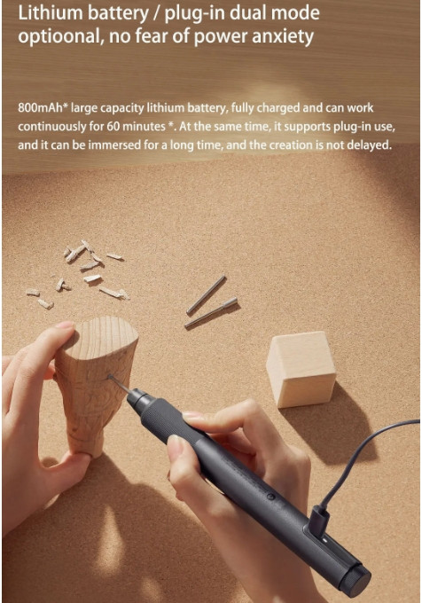 XIAOMI Electric Grinding Pen Grinder Rotary Drill Tool Wood Carving Polishing AU