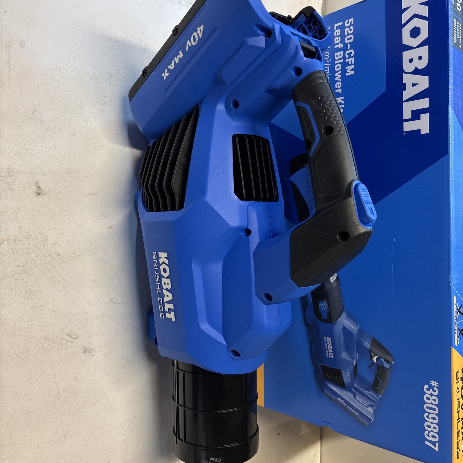 NEW Kobalt 40V Max Brushless Leaf Blower 520CFM KLB 1040B-03.TOOL ONLY. SH 0053