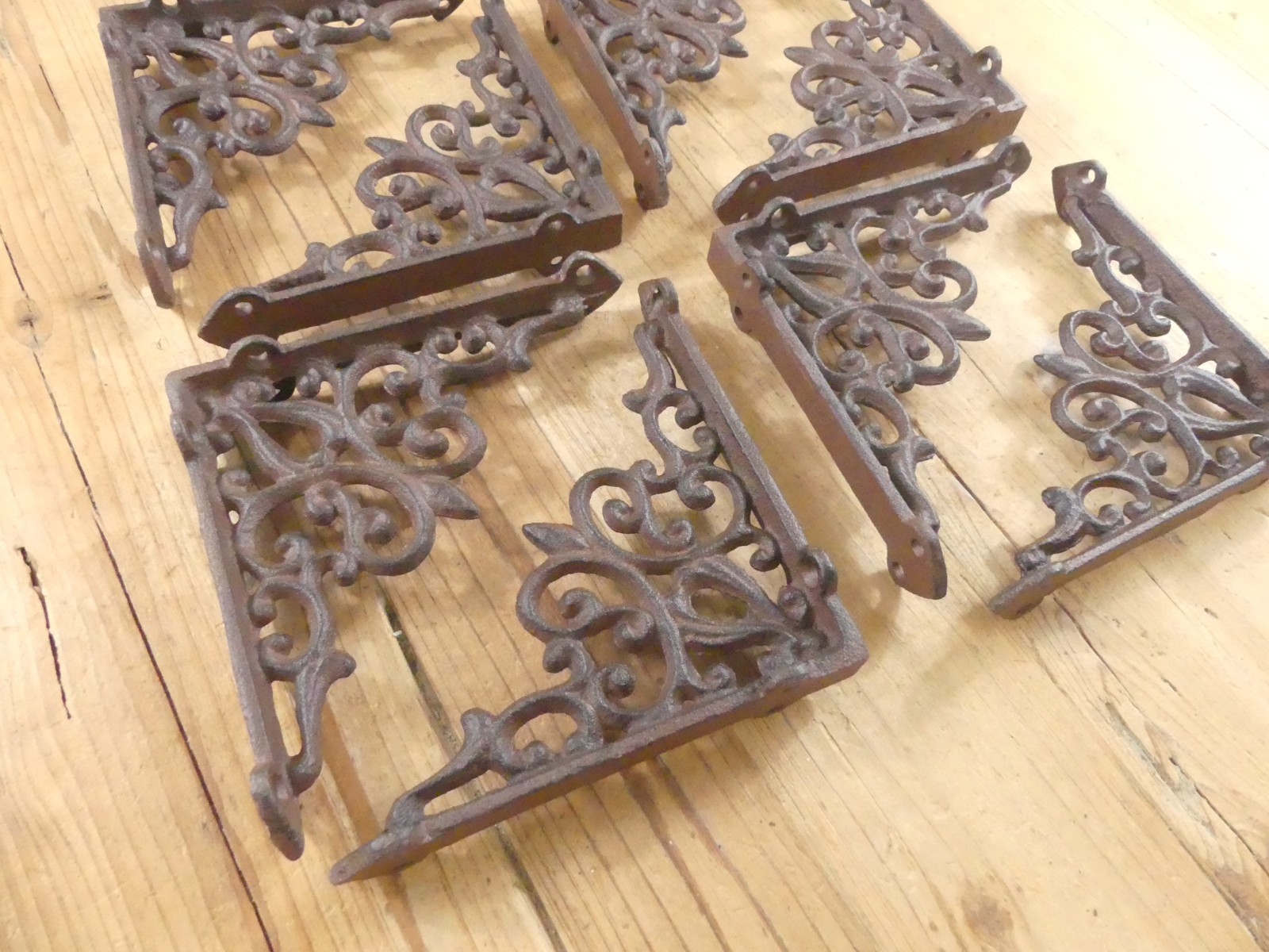 8 Antique Style Shelf Brace Wall Bracket Cast Iron Brackets Corbels Victorian