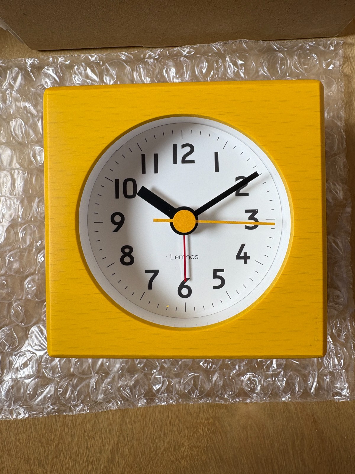 NEW Lemnos Table Clock PA18-02 – Wood / Analog Alarm Clock Farbe Japan